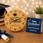 graduation clock and card hamper