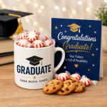 graduation mug card mints and card